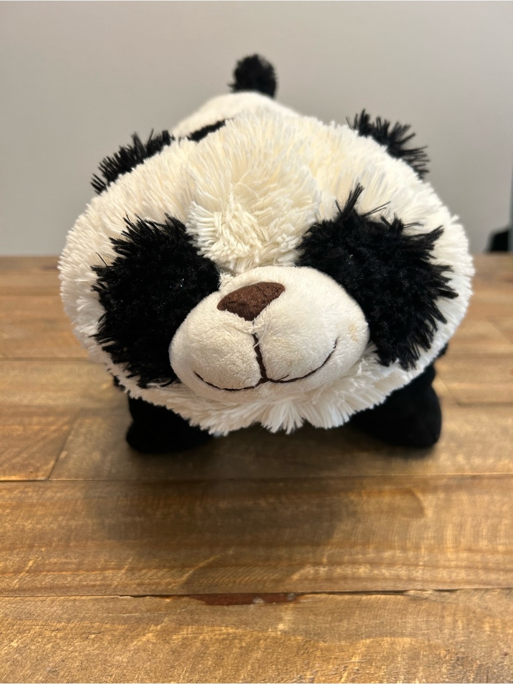 Plush Panda Decorative Pillow Soft Black and White Accent Pillow Pets 17”x17”